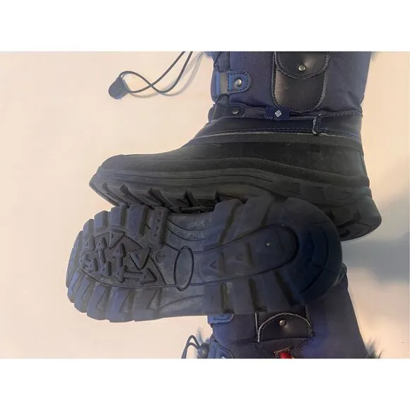 Dream Pairs Thinsulate Snow Boots Women's 6 Navy Blue Faux Fur Lined Warm Winter