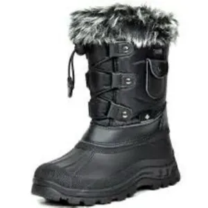 Dream Pairs Thinsulate Snow Boots Women's 6 Navy Blue Faux Fur Lined Warm Winter