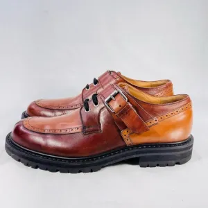 Dries Von Noten Men's Size 11 Brown Leather Buckle Shoes