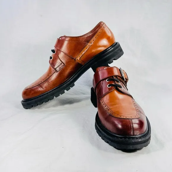 Dries Von Noten Men's Size 11 Brown Leather Buckle Shoes