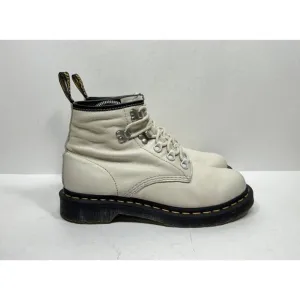 Dr. Martens 101 Hardware Virginia Leather Ankle Boots Bone Women’s Size 9