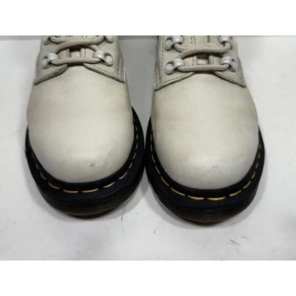 Dr. Martens 101 Hardware Virginia Leather Ankle Boots Bone Women’s Size 9