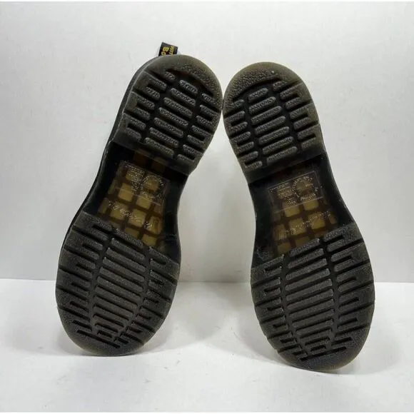 Dr. Martens 101 Hardware Virginia Leather Ankle Boots Bone Women’s Size 9