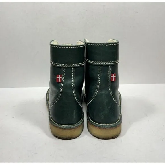 Duckfeet Odense Wool Lined Boots Green Leather Women’s Size 9 / 39 Shoss
