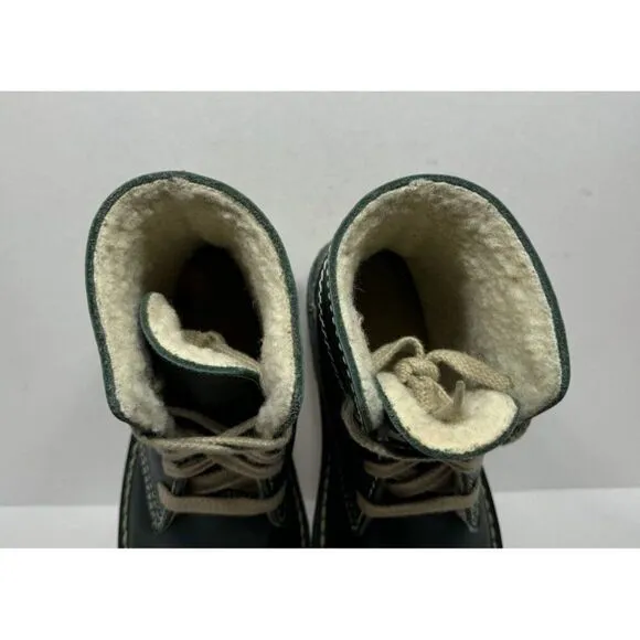 Duckfeet Odense Wool Lined Boots Green Leather Women’s Size 9 / 39 Shoss
