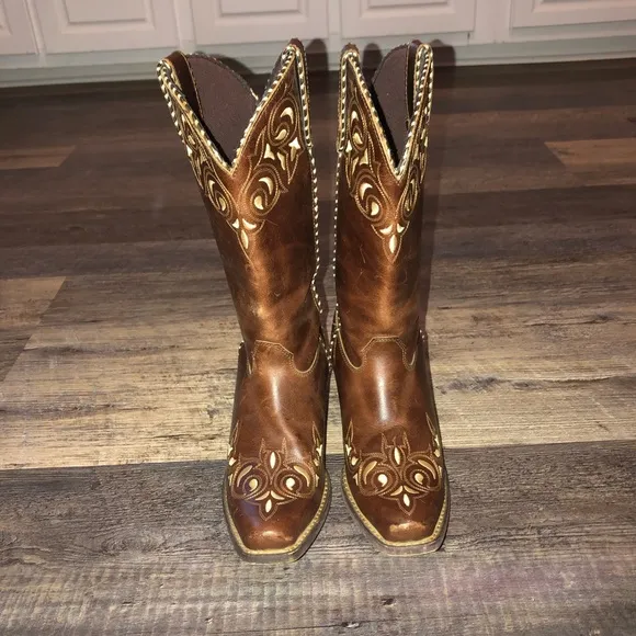Durango Leather Western Boots EUC worn once to rodeo 9M women’s