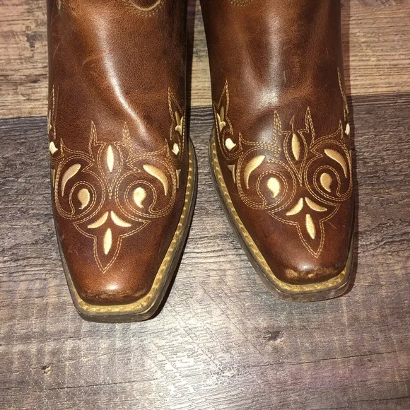 Durango Leather Western Boots EUC worn once to rodeo 9M women’s