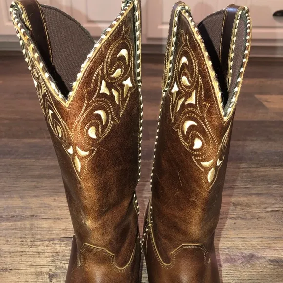 Durango Leather Western Boots EUC worn once to rodeo 9M women’s