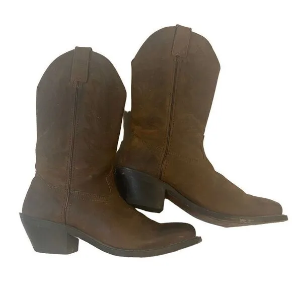 DURANGO Women’s 11” Western Shaft Stitch Tan Boots Size 7M SEE DESCRIPTION