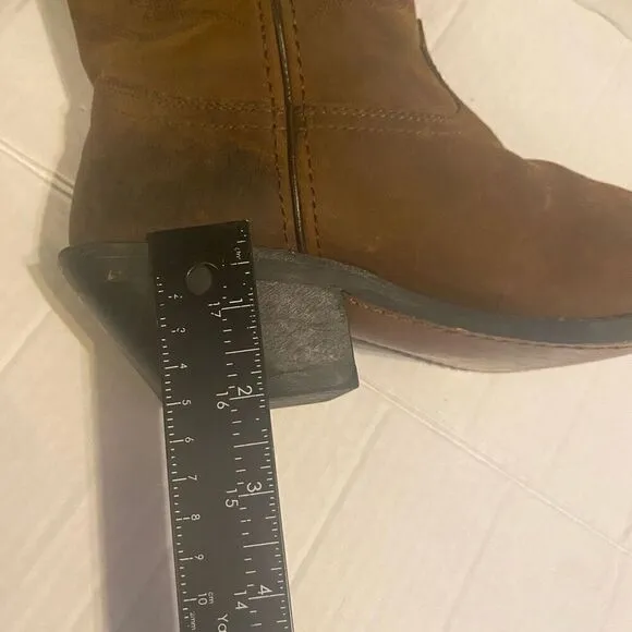 DURANGO Women’s 11” Western Shaft Stitch Tan Boots Size 7M SEE DESCRIPTION