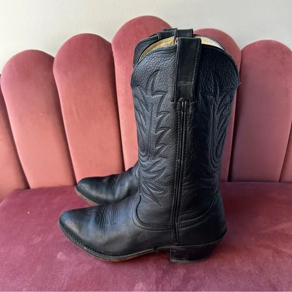 Durango Women’s Black Leather Cowboy Boots size 6.5