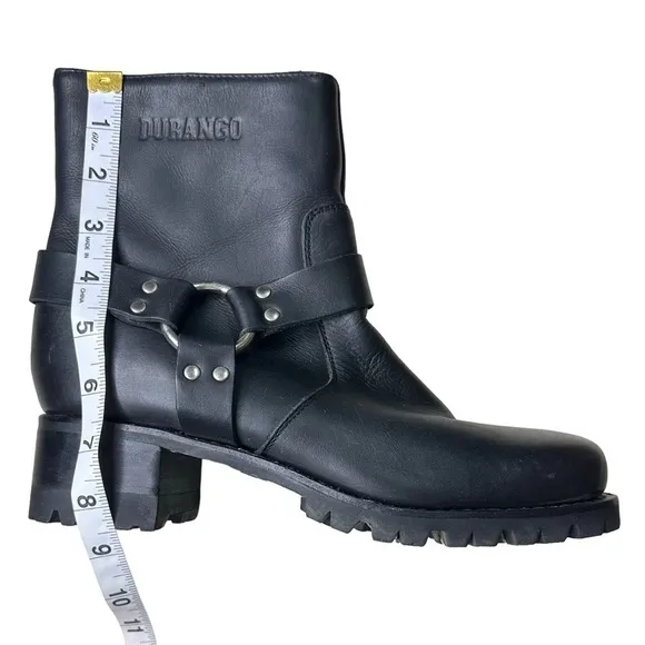 Durango Women’s Black Leather Harness Boots. Size 9