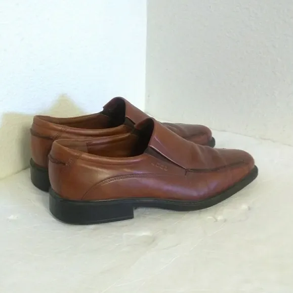 Ecco Brown Leather Men's Shoes