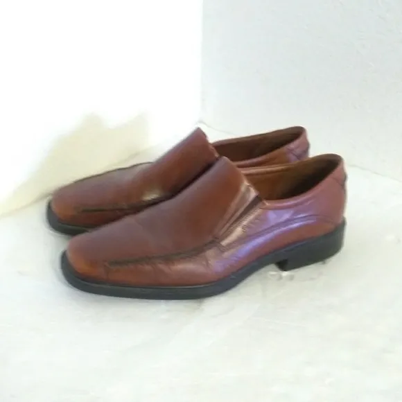 Ecco Brown Leather Men's Shoes