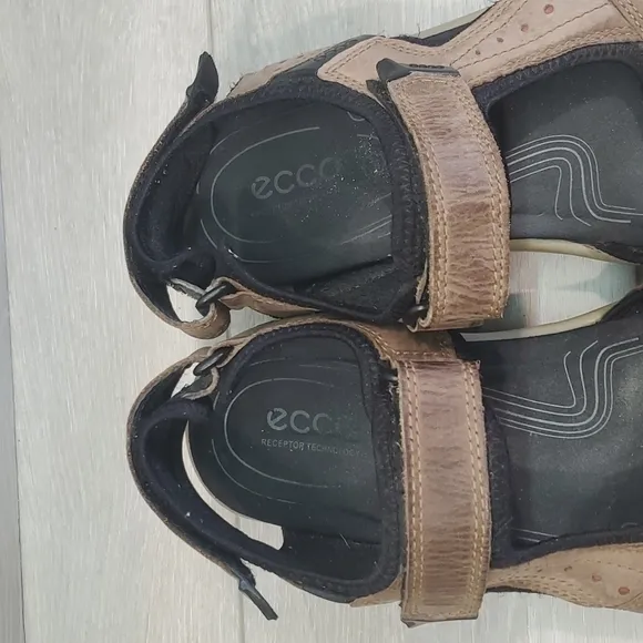 Ecco Mens Offroad Outdoor Hiking Comfort Hook&amp;loop Sandal shoes sz 45/11-11.5