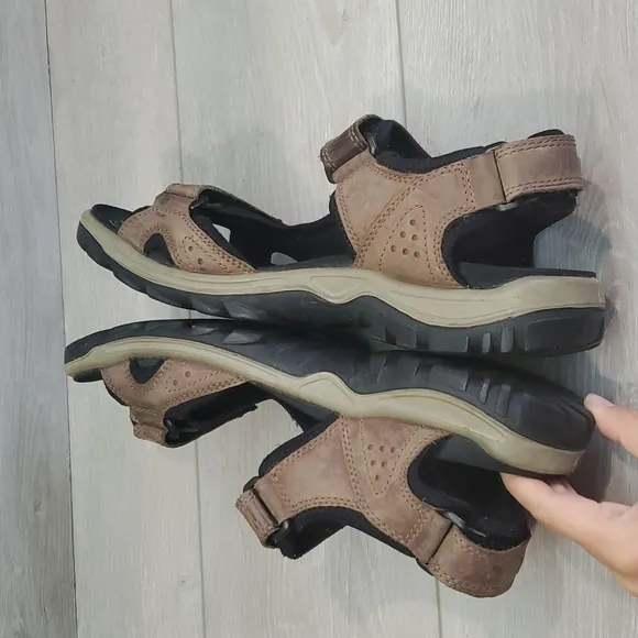 Ecco Mens Offroad Outdoor Hiking Comfort Hook&amp;loop Sandal shoes sz 45/11-11.5