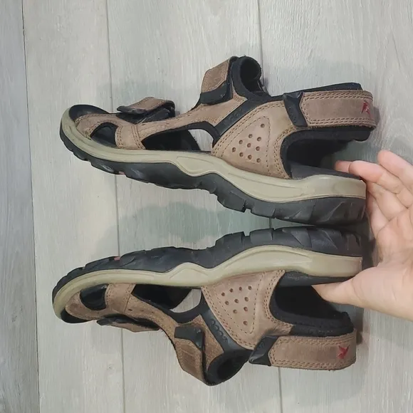 Ecco Mens Offroad Outdoor Hiking Comfort Hook&amp;loop Sandal shoes sz 45/11-11.5