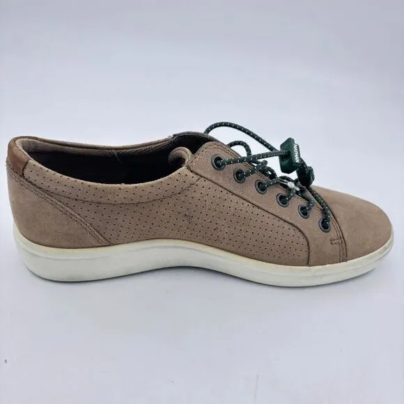 ECCO Men's Soft 7 Sneaker Navajo Brown Casual Leather Shoes Size 7