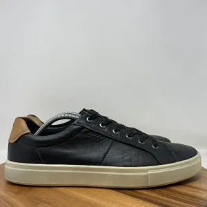 Ecco Soft 7 Men's Black Leather Lace-Up Casual Sneaker Shoes Sz 45 / 11-11.5 US