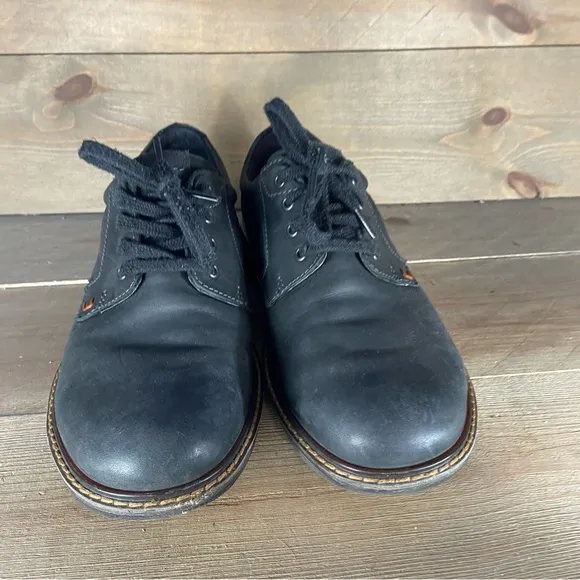 Ecco turn Mens size 43 shoes black leather waterproof oxfords