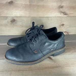 Ecco turn Mens size 43 shoes black leather waterproof oxfords