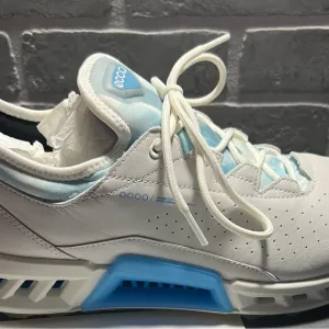 ECCO White and Blue Golf Shoes