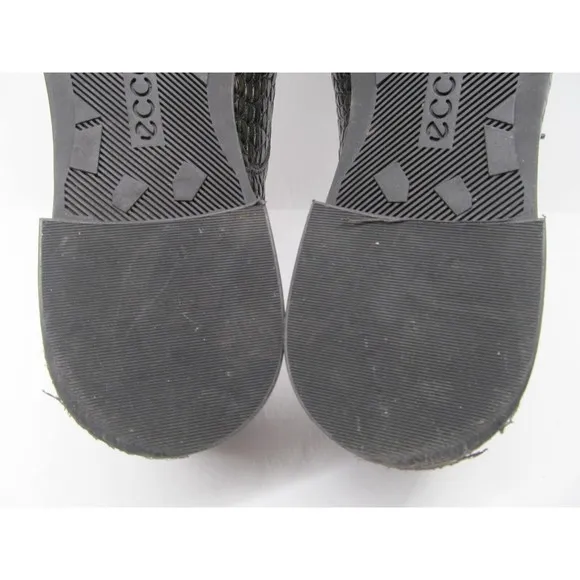 ECCO Womens Brown Croc Print Lace Up Pointy Toe Shoes Size US 8-8.5   EUR 39 VGC