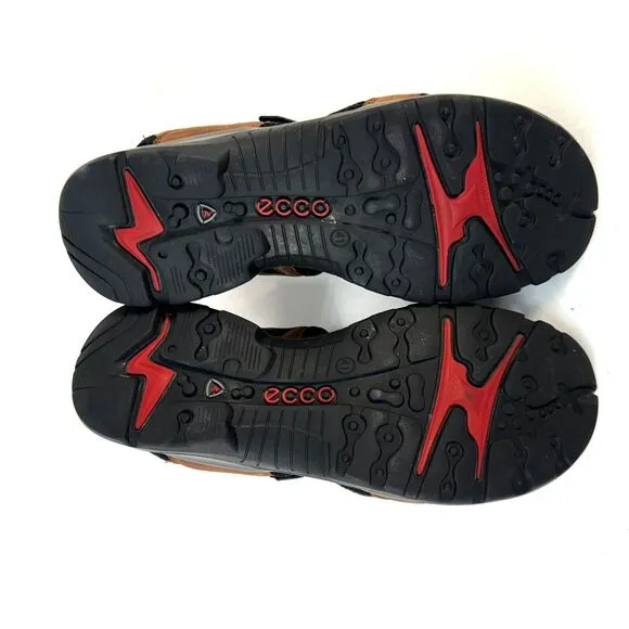 Ecco Yucatan Women's 41 US 10-10.5 Shoes Brown Black Gray Outdoor Hiking Sandals