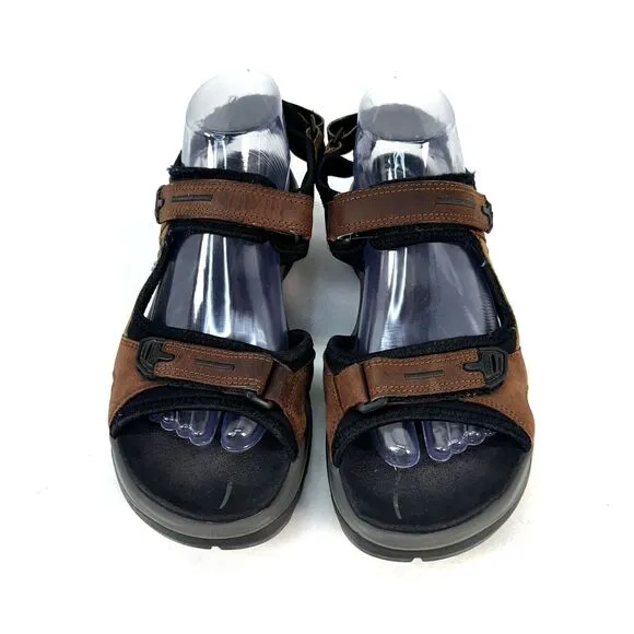 Ecco Yucatan Women's 41 US 10-10.5 Shoes Brown Black Gray Outdoor Hiking Sandals