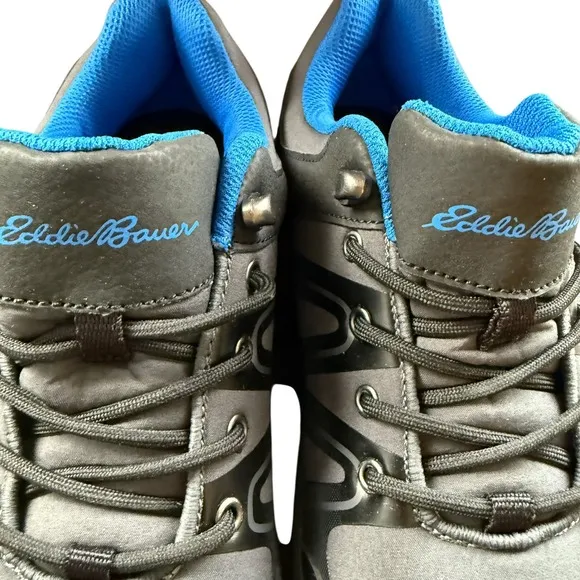 Eddie Bauer Highlands Low Hiking Shoes Men's 8M Gray Blue Soft Shell Trail New