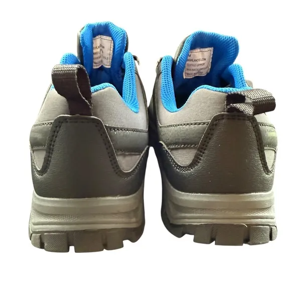Eddie Bauer Highlands Low Hiking Shoes Men's 8M Gray Blue Soft Shell Trail New