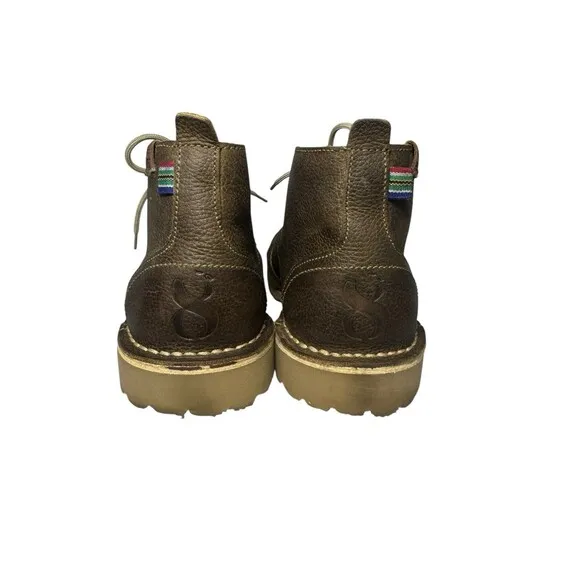Eight Feet Veldskoen Size Men 9 Wom 11 Olive Brown Leather Lace Up Chukka Boots
