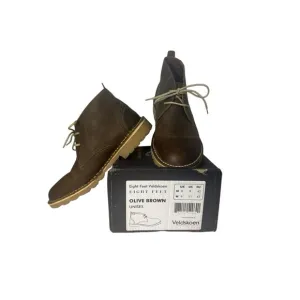 Eight Feet Veldskoen Size Men 9 Wom 11 Olive Brown Leather Lace Up Chukka Boots
