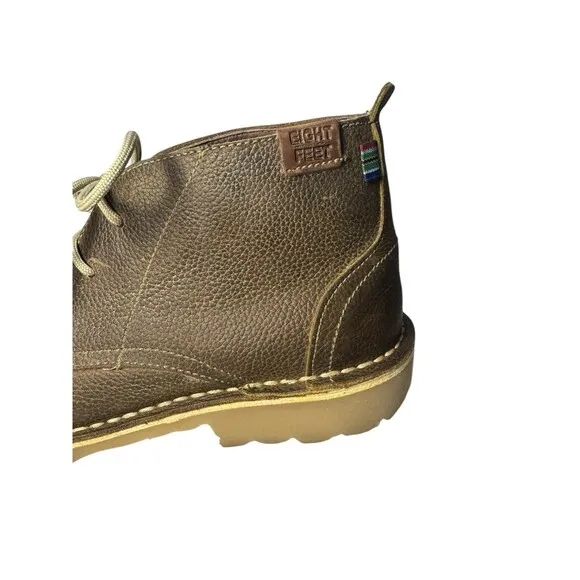 Eight Feet Veldskoen Size Men 9 Wom 11 Olive Brown Leather Lace Up Chukka Boots