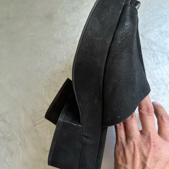 Eileen Fisher Dana Mule Black Platform Slip on Shoes, Sz 10