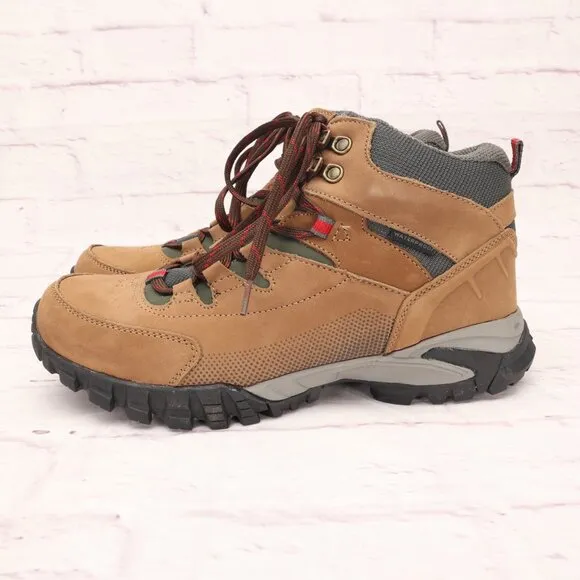 Elk Woods Highpoint Waterproof Hiking Boots Shoes 10M Brown Suede Lace-Up