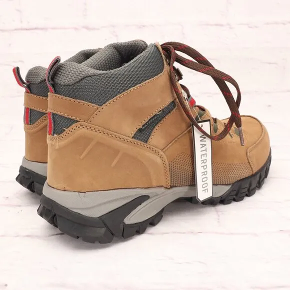 Elk Woods Highpoint Waterproof Hiking Boots Shoes 10M Brown Suede Lace-Up