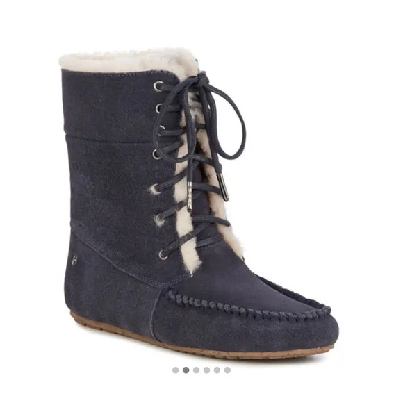 EMU Australian Brooklyn slipper boots, women’s size 9, leather suede lace up