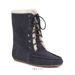 EMU Australian Brooklyn slipper boots, women’s size 9, leather suede lace up