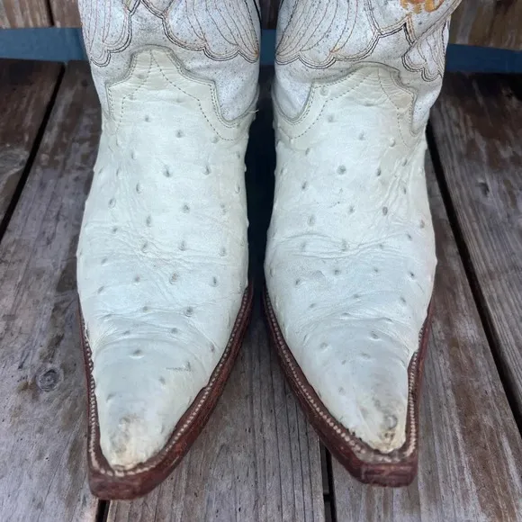 Espolon De Oro‎ Men’s Cream/White Boots Size 7.5