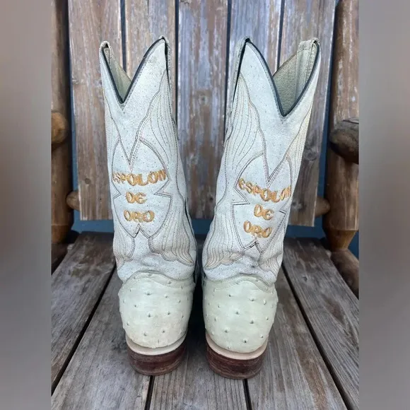 Espolon De Oro‎ Men’s Cream/White Boots Size 7.5