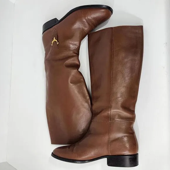 Etienne Aigner DERBY Leather Women Brown Boots Size 8M Made in Brazil