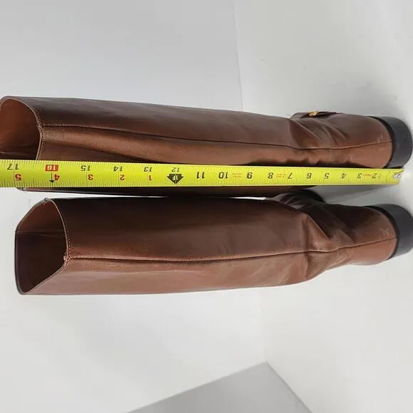 Etienne Aigner DERBY Leather Women Brown Boots Size 8M Made in Brazil