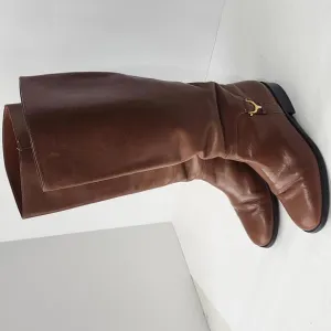 Etienne Aigner DERBY Leather Women Brown Boots Size 8M Made in Brazil