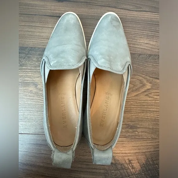 Everlane Nubuck Street Shoe Slip On Shoes - Gray Taupe (Size 9.5)