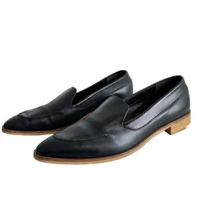 Everlane Womens The Modern Loafer Flat Leather Shoes Sz 11 Black Almond Toe
