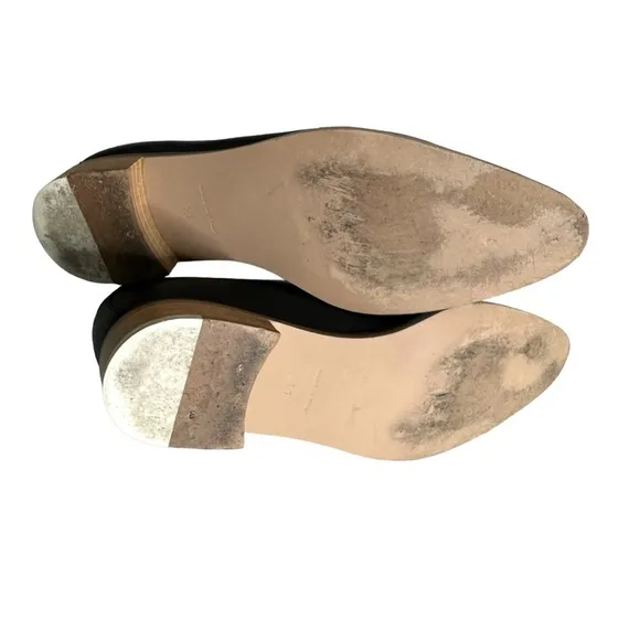 Everlane Womens The Modern Loafer Flat Leather Shoes Sz 11 Black Almond Toe