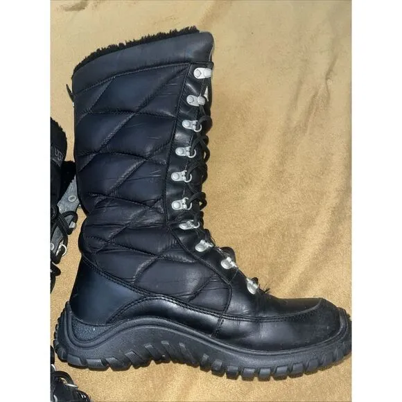 EXC UGG Kintla Lace Up Quilted Leather Waterproof Boots Women's‎ US 8 Excellent