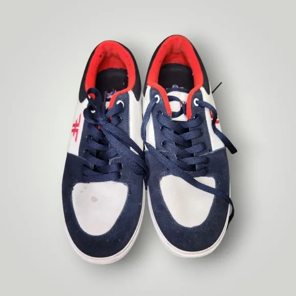 FALLEN PATRIOT CUPSOLE SKATEBOARD SHOES Men's Navy White Sneakers Size 8