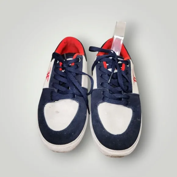FALLEN PATRIOT CUPSOLE SKATEBOARD SHOES Men's Navy White Sneakers Size 8